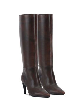 Vince Camuto Women's Brigitte Knee High Boot, Dark Caramel, 11 wide calf New